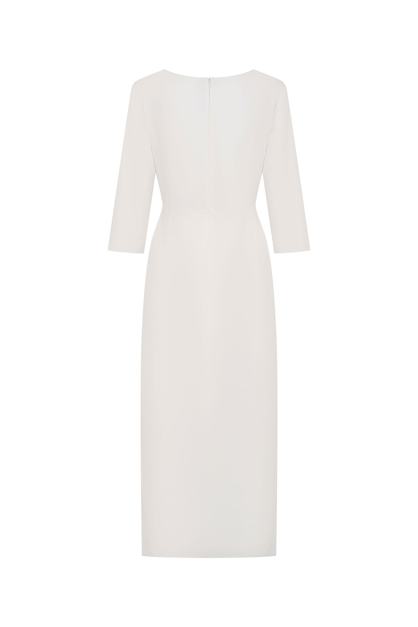VESTIDO V MANGA SASTRE 3/4 IVORY
