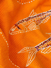 SACO CUELLO ALTO PESCADOS NARANJA