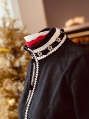 SACO CHAQUETA RAYAS ESTRELLAS NEGRO
