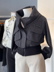 CHAQUETA BOMBER GRIS