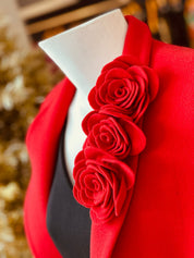 PRENDEDOR ROSA ROJO