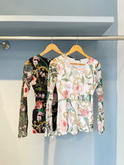 TOP MALLITA EST ROSAS NEGRO