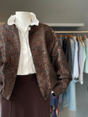 FALDA LARGA DOBLEPESPUNTE COFFE