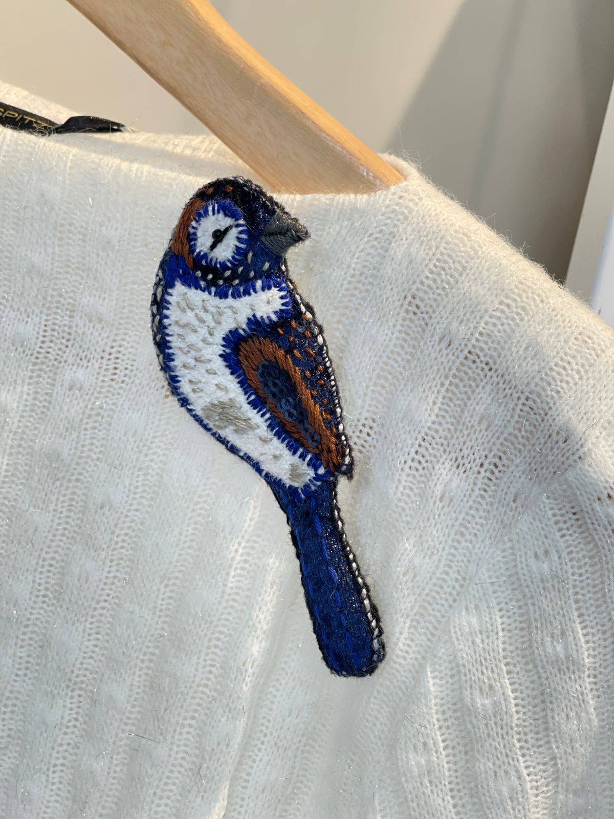 Prendedor Pájaro Azul