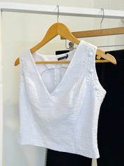 CROP V SISA MARGARITAS BLANCO