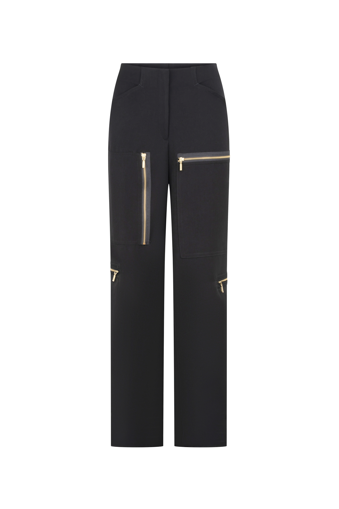 PANTALÓN CREMALLERAS ANCHO NEGRO
