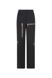 PANTALÓN CREMALLERAS ANCHO NEGRO