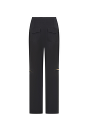 PANTALÓN CREMALLERAS ANCHO NEGRO