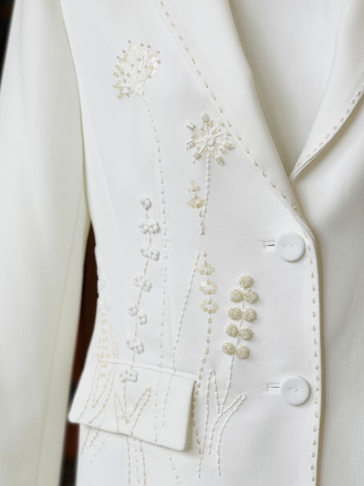 BLAZER MAXI JARDÍN NÁCAR