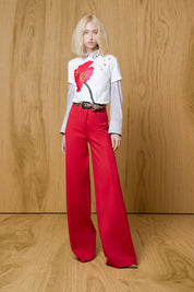 Pantalón Patch Ancho Rojo