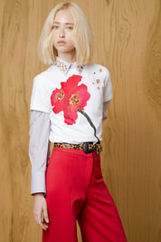 T-Shirt Flor Cayena Blanco