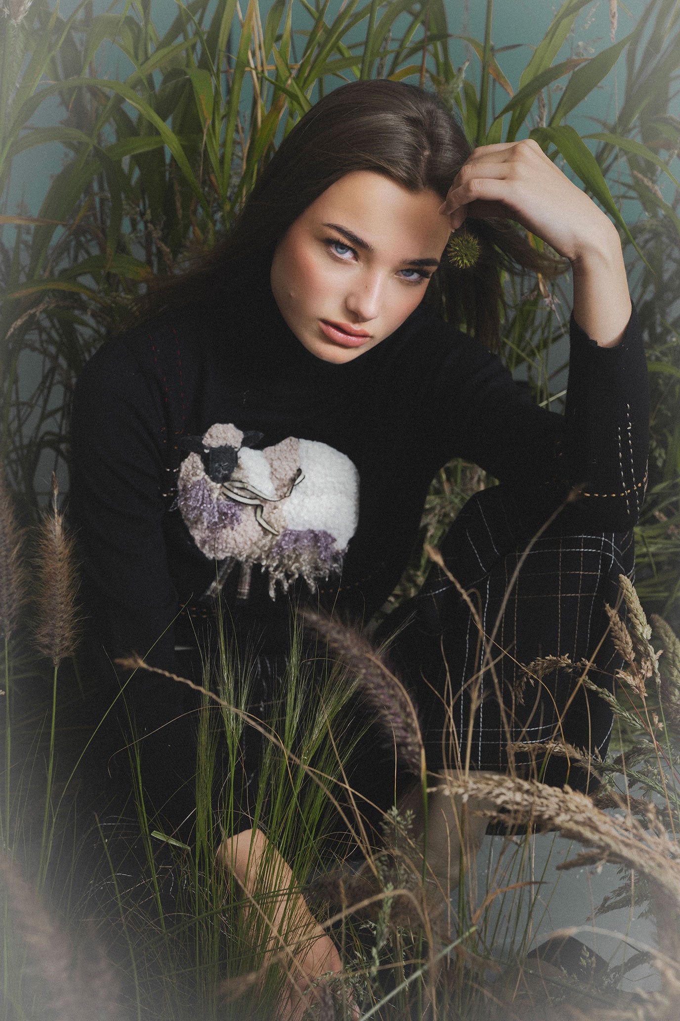 SACO CUELLO ALTO OVEJA NEGRO