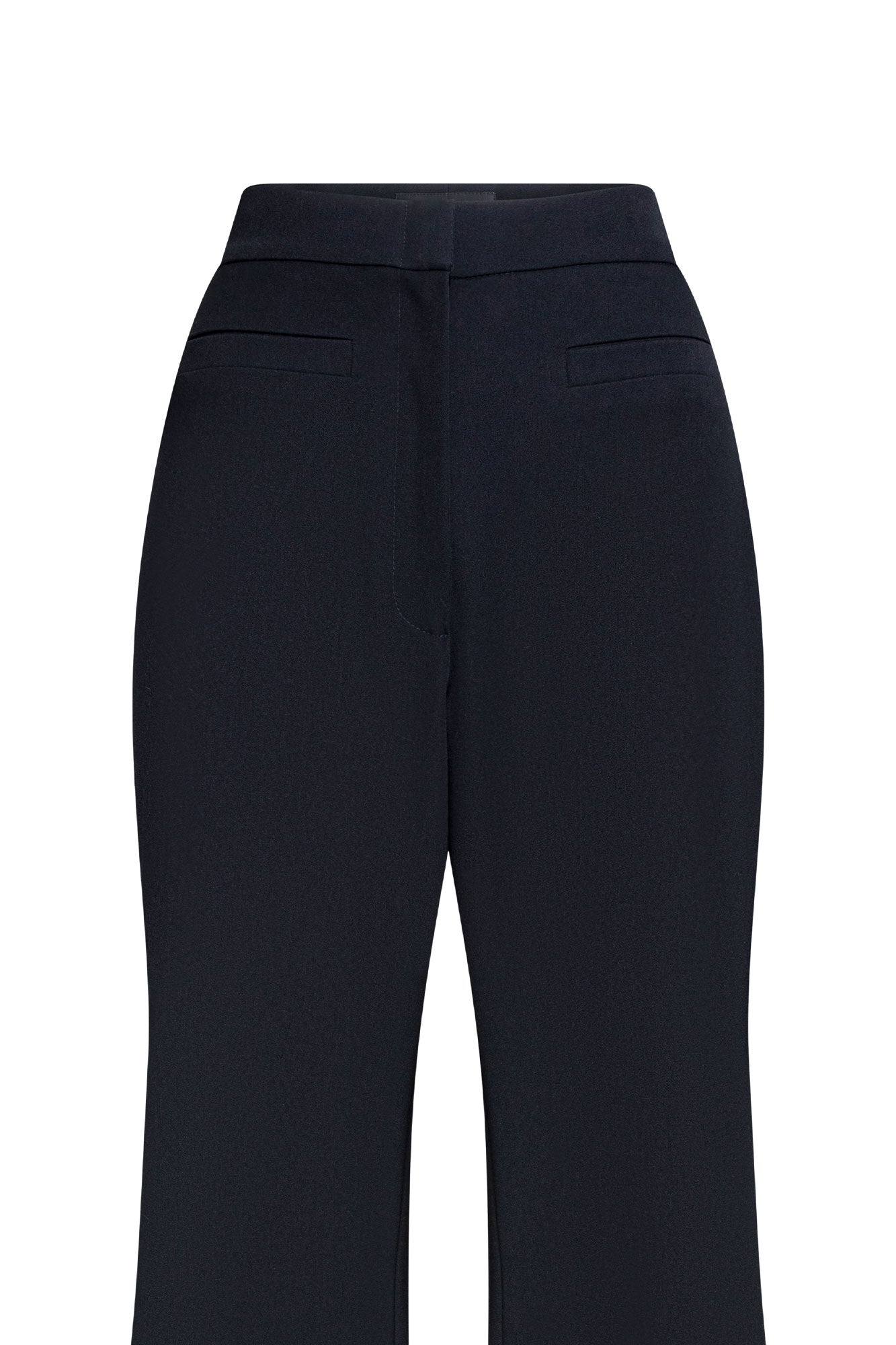 Detalle ribete pantalón campana negro - Bettina Spitz